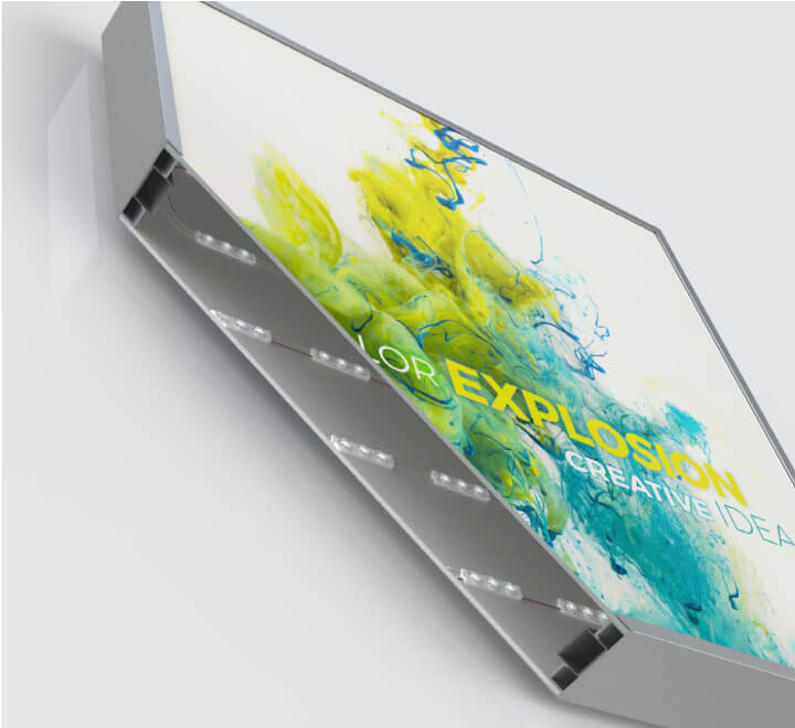 Profil L4, Ljuslåda, Skylt, LED-skylt, LED-låda, Ljusskylt