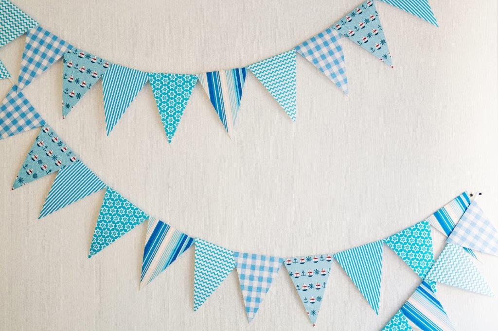 Flaggspel, girlang, flaggirlang, vimpelgirlang, vimpel med tryck, flaggspel med tryck, event, kalas,